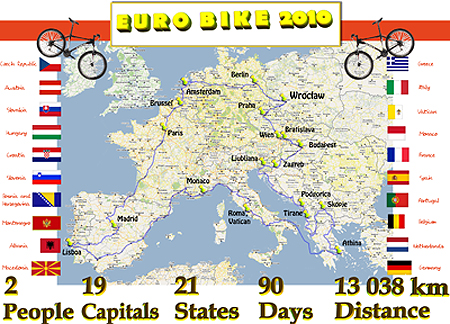 Europa 2010, mapa