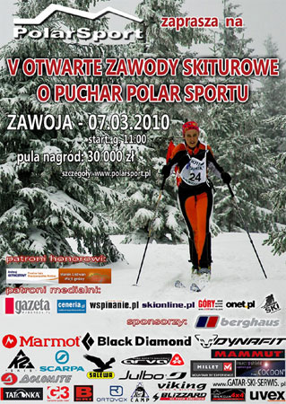 V Otwarte Zawody Skitourowe o Puchar Polar Sport, plakat