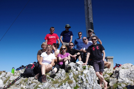 Friends of Fenix - cała ekipa na szczycie Benediktenwand (1801 m)
