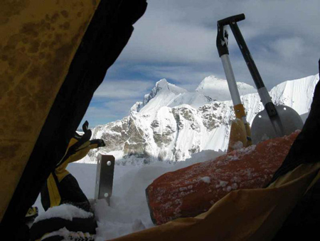 Widok z obozu C2 na Lhotse i Everest (fot. archiwum wyprawy)