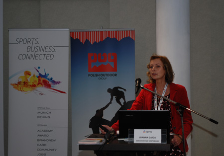 Prelekcja Joanny Gajdy z Ministerstwa Gospodarki na ISPO Academy 2013 (fot. 4outdoor)