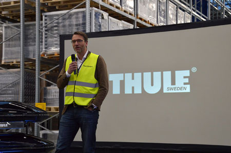 Magnus Welander, prezes Thule Group otwiera nowe Centrum Dystrybucyjne w Polsce (fot. Thule)
